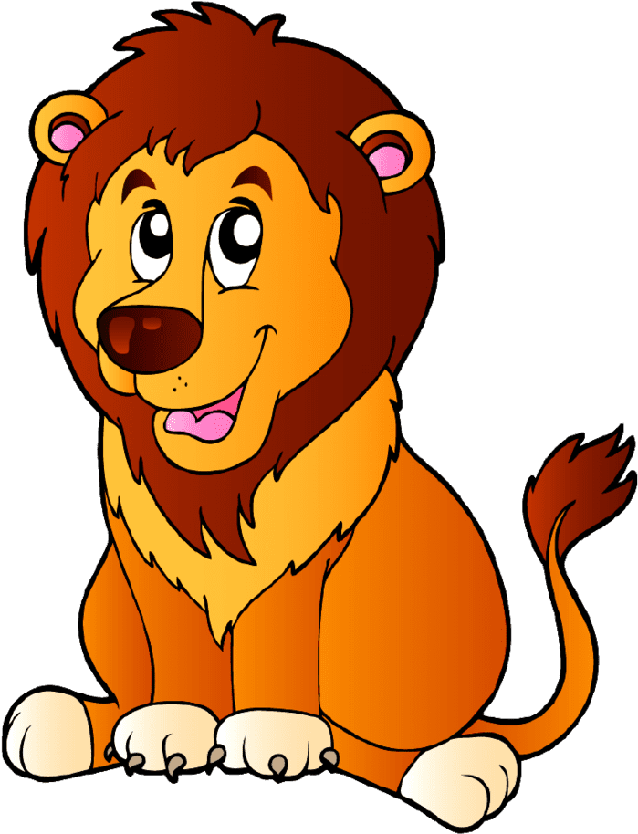 صورة اسد كرتونية جميلة للاطفال بدون خلفية lion png