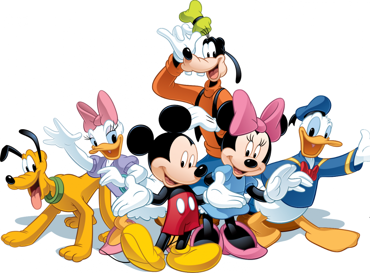 صورة شخصيات ديزني Minnie Mouse Goofy Mickey Mouse Donald Duck