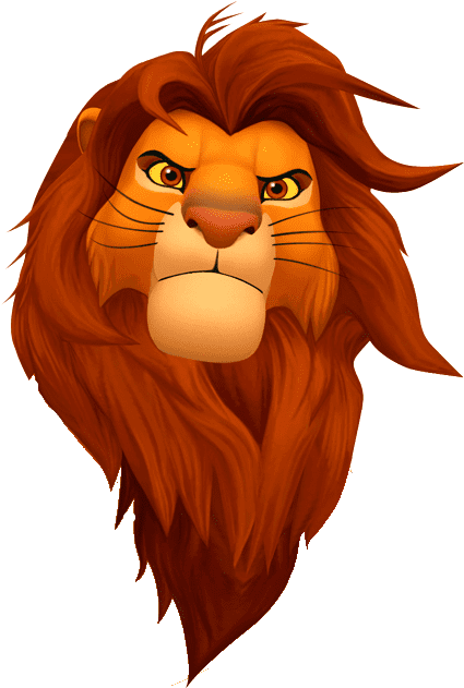 صورة ملصق اسد وجه اسد سيمبا lion transparent png