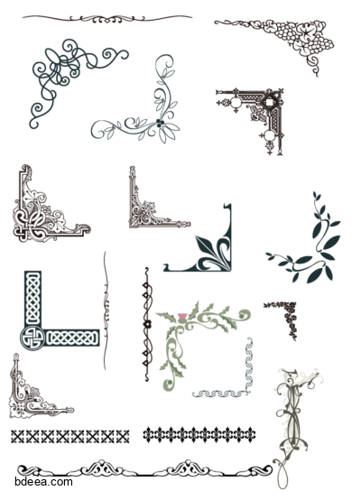 صورة زخارف هندسة واشكال مزخرفة بدون خلفية Decorations Corner png