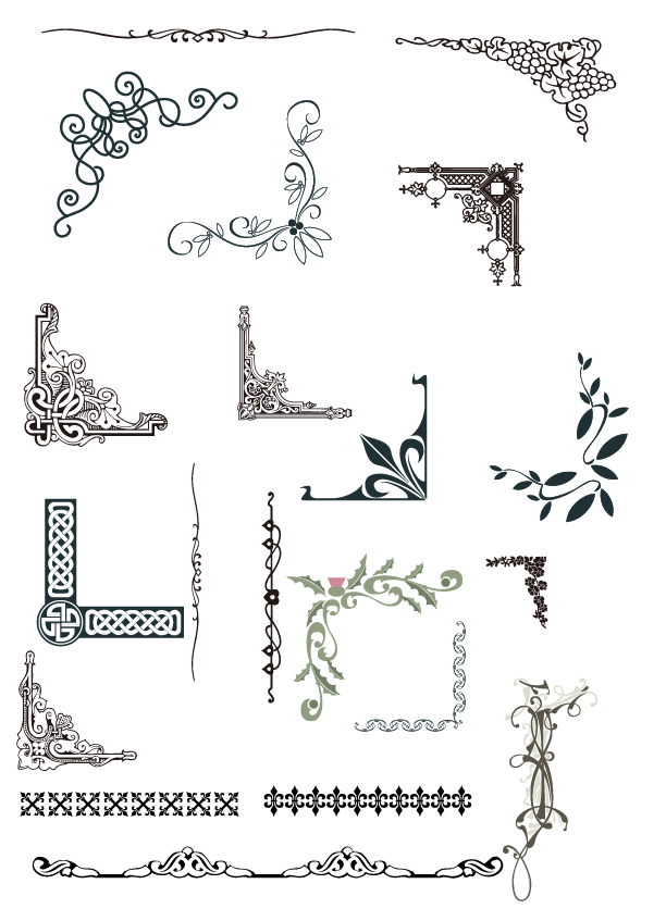 صورة زخارف هندسة واشكال مزخرفة بدون خلفية Decorations Corner png