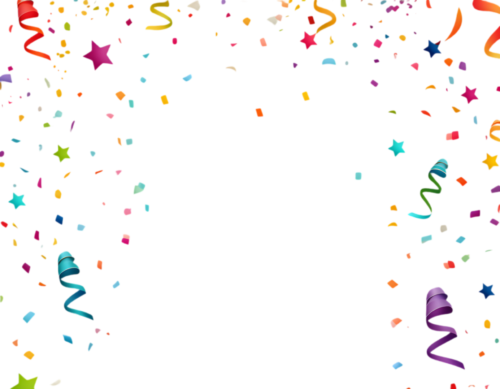 صورة شرائط احتفال ملون عيد ميلاد happy birthday confetti png