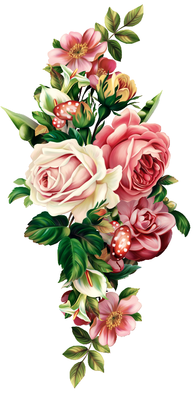 صورة بوكيه ورود رسم جميل Flower bouquet graphy png