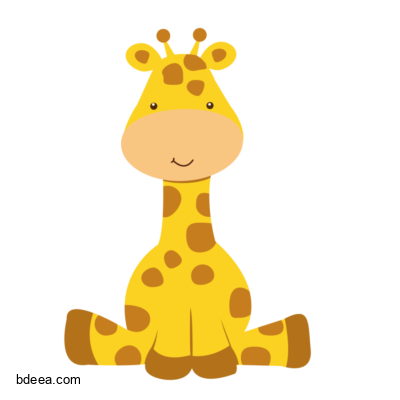 صورة زرافة كرتون ستيكر Sticker Northern Giraffe Child PNG