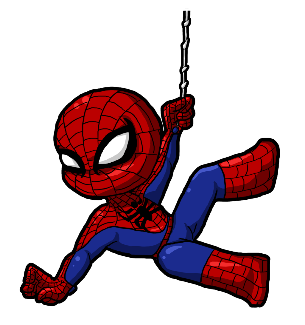 صورة شخصية سبايدر مان طفولية Red and blue Spider-Man png