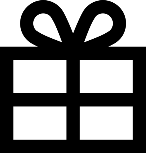 تحميل ايقونة هدية لون اسود gift icon png