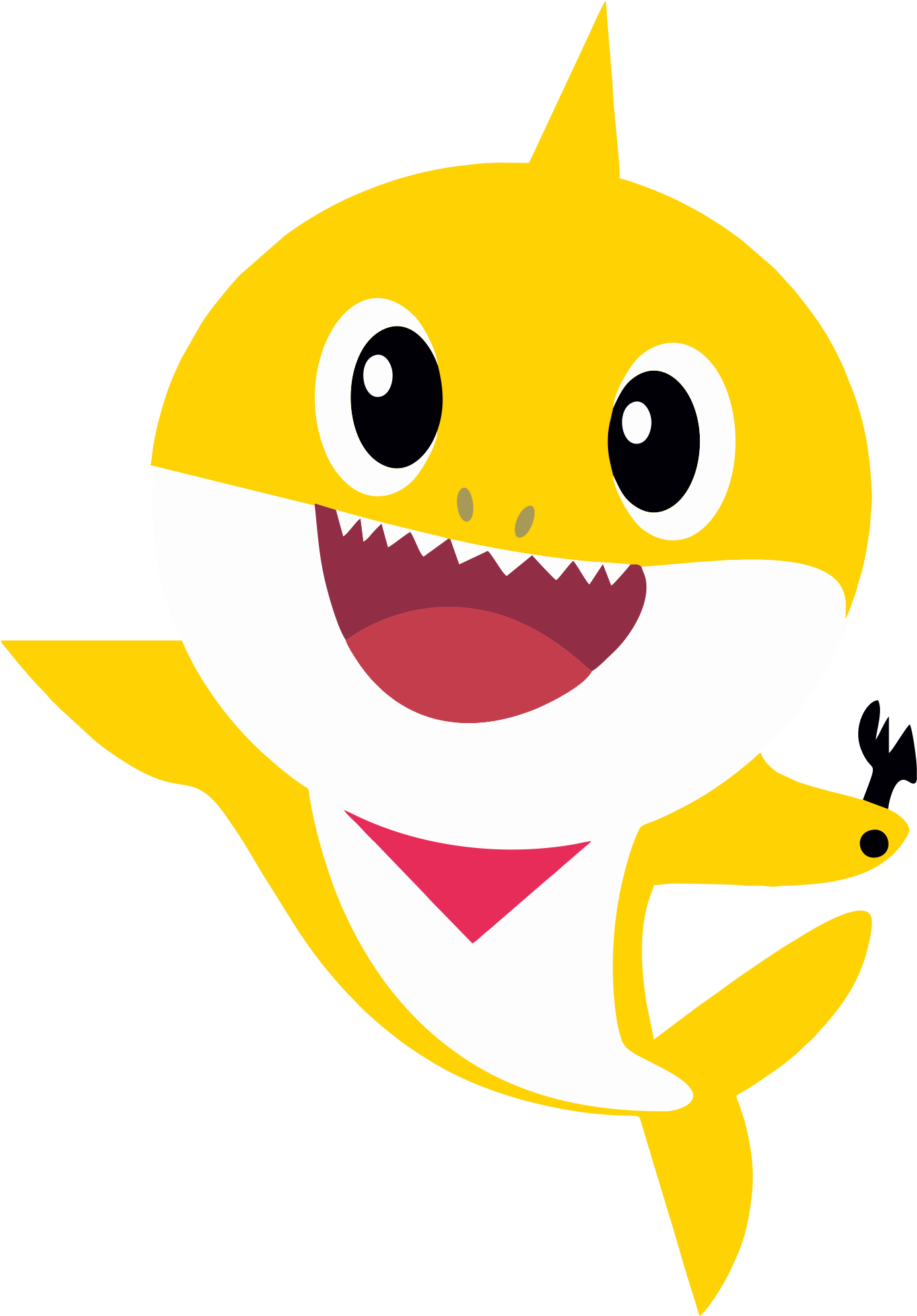 رسوم بيبي شارك اصفر babyshark yelllow png مفرغ png