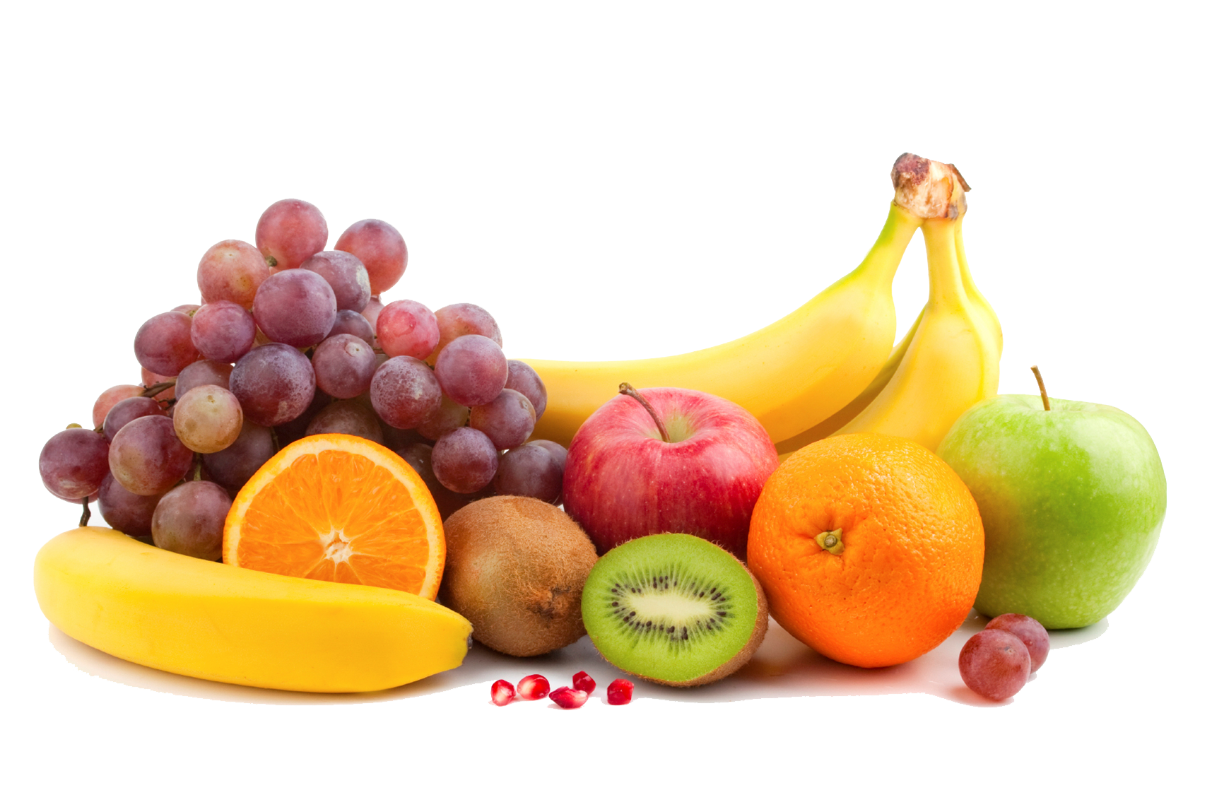 صورة مجموعة فواكه لذيذة منوعة بدون خلفية Assorted Seedless fruits