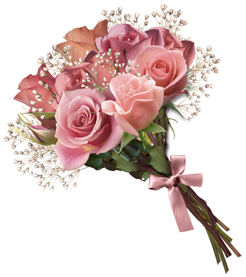 بوكيه ورد لطيف وجميل Flower bouquet Rose png
