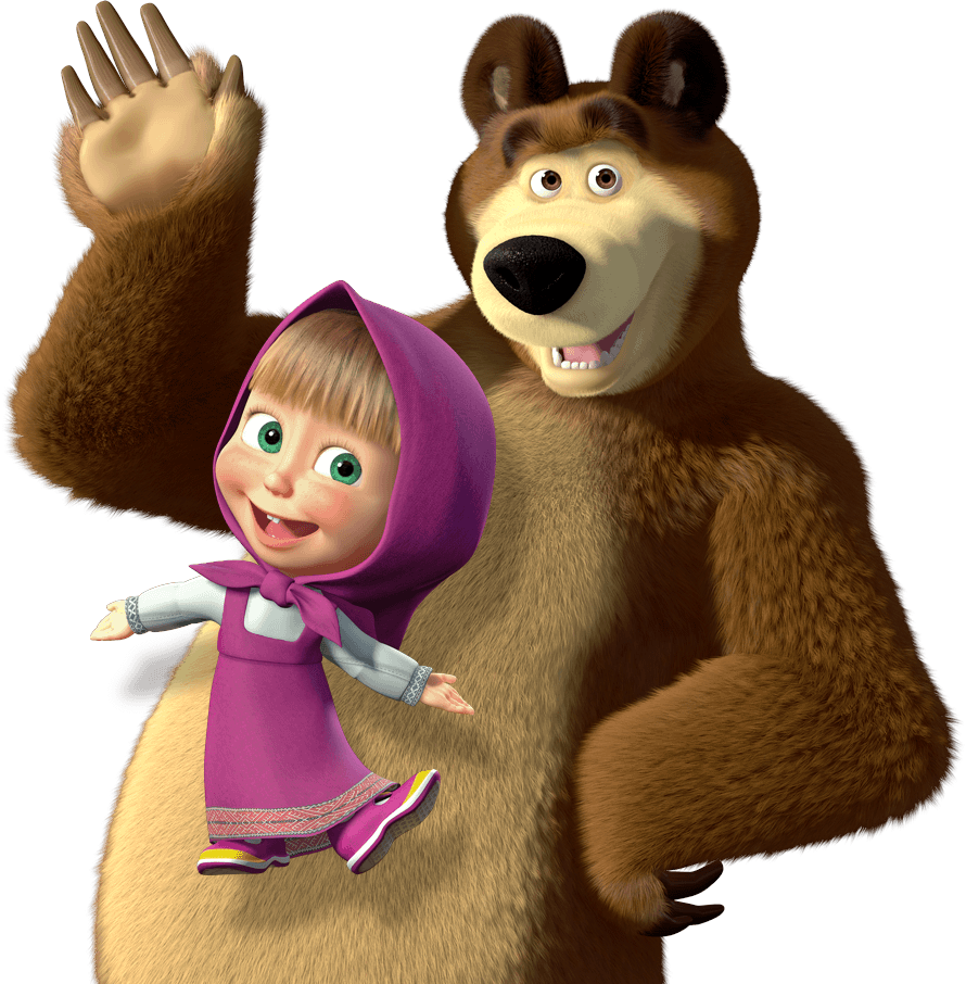 صورة ماشا والدب عالية الدقة رسوم متحركة ماشا Masha and the Bear png