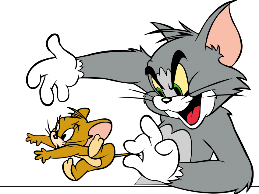 صورة القط توم يمسك جيري الفأر في توم وجيري Tom And Jerry PNG