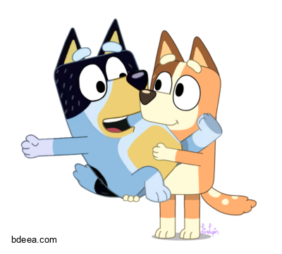 صورة الكلب بلووي مع بينغو كلب الرسوم الشهير البلوي عالية الدقة Bluey Dog PNG
