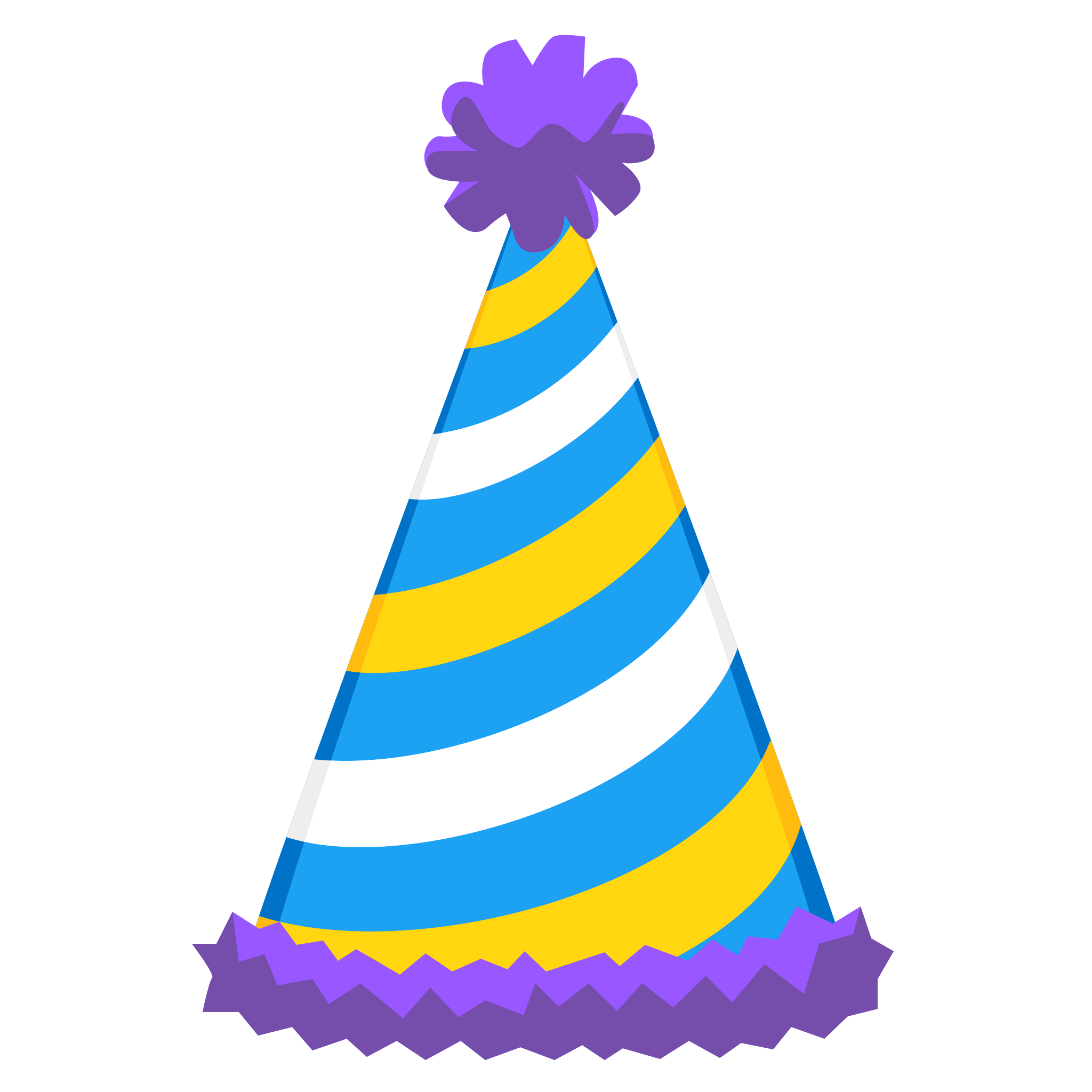 صورة طربوش عيد الميلاد لون ازرق مميز Blue Birthday Hat PNG