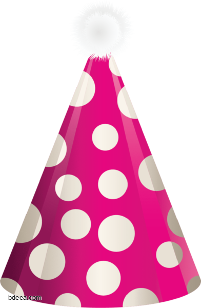 صورة قبعة عيد الميلاد زهرية طربوش عيد ميلاد بنات Pink Birthday Hat PNG