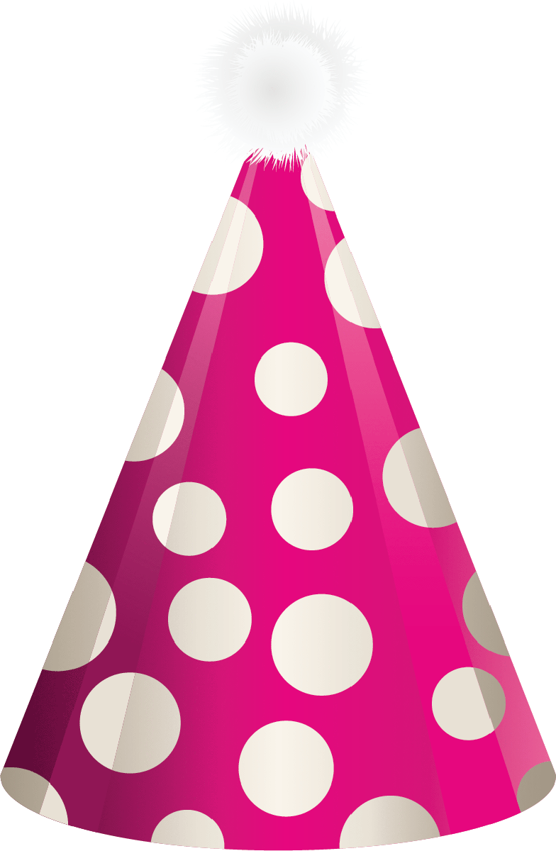 صورة قبعة عيد الميلاد زهرية طربوش عيد ميلاد بنات Pink Birthday Hat PNG