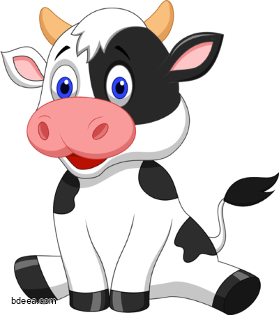 صورة بقرة كرتونية رسوم للاطفال شكل بقرة ملونة Caw Cartoon png