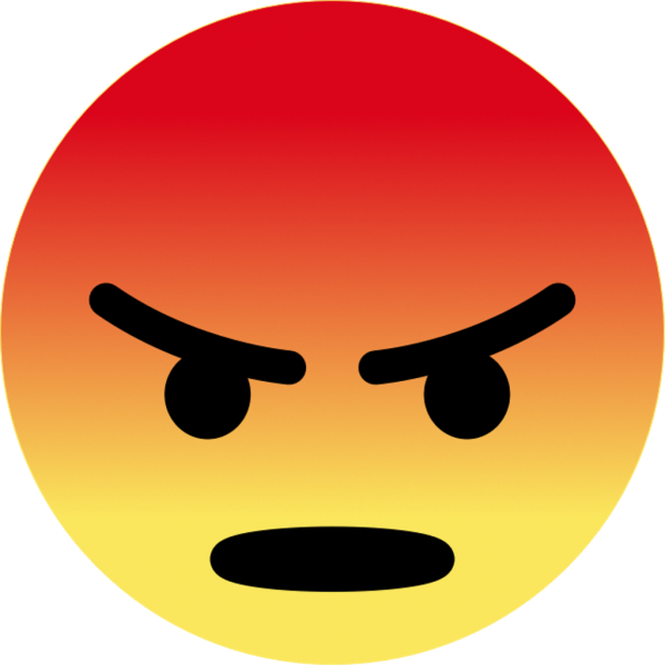 صورة ايموجي غاضب احمر فيسبوك Angry Face Icon PNG