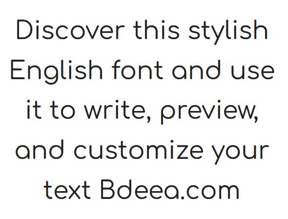 خط انجليزي كمفورتا Comfortaa font download