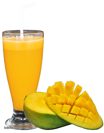 صورة عصير مانجو كأس عصير المانجو مع فاكهة المانجا Mango fruit beside juice