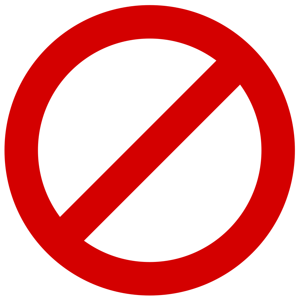 ايقونة حظر منع لون احمر محظور ممنوع عالية الدقة No entry stop icon