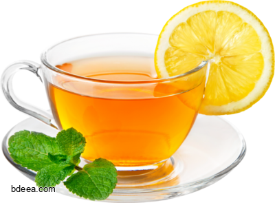 صورة كأس شاي ساخن مع شريحة ليمون عالي الدقة tea cup with lemon slice