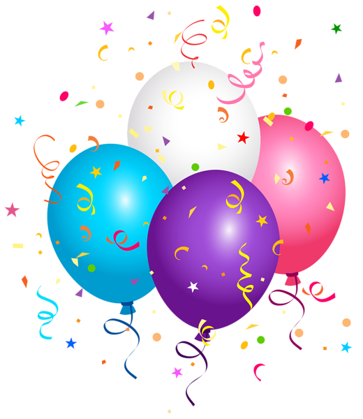 صور بالونات كونفيتي احتفالات بلالين ملونة شرائط احتفال Balloons Confetti PNG