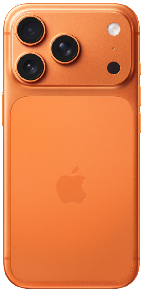 صورة هاتف ايفون 17 برو ماكس برتقالي من الخلف iPhone 17 Pro Max Orange