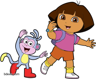 صورة دورا مع موزو المغامرة دورا والقرد موزو يمرحان Mozo Dora png