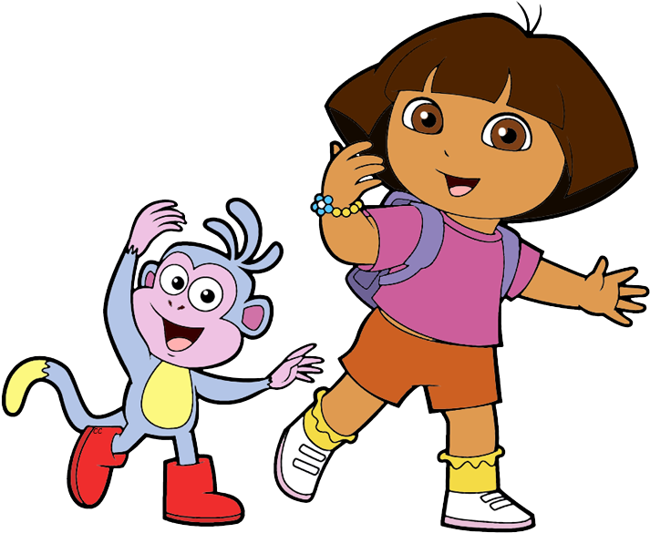 صورة دورا مع موزو المغامرة دورا والقرد موزو يمرحان Mozo Dora png