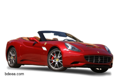 صورة سيارة فراري مكشوفة لون احمر Convertible Ferrari PNG