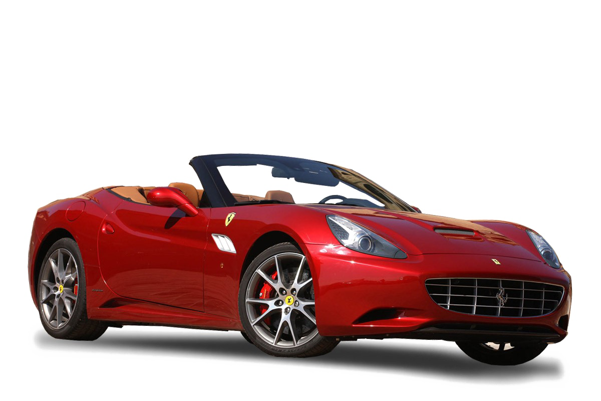 صورة سيارة فراري مكشوفة لون احمر Convertible Ferrari PNG