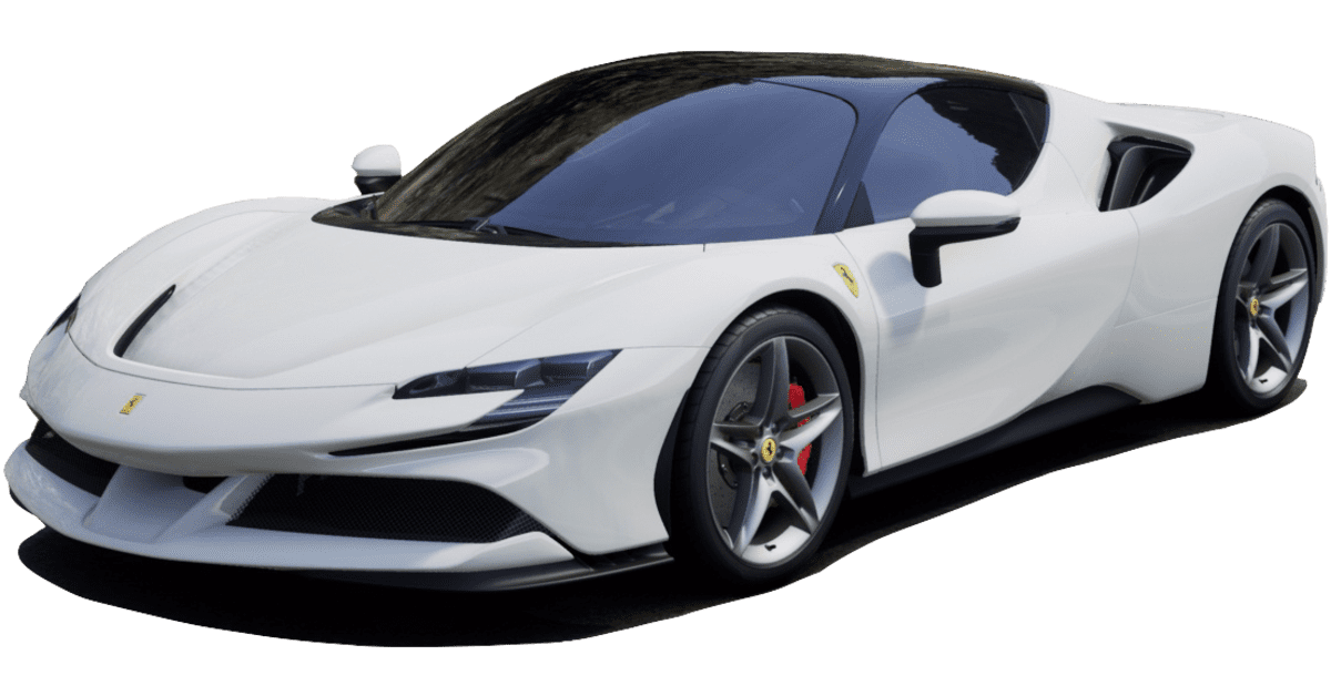صورة سيارة فراري لون ابيض Ferrari SF90 Stradale PNG