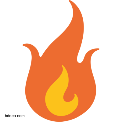 ايقونة شعلة نار ملتهبة لون احمر ايموجي لهب Fire Icon PNG