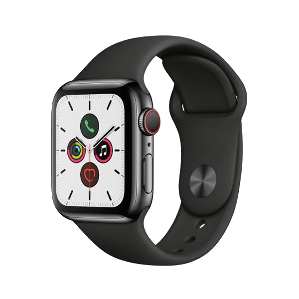 صورة ساعة ابل لون اسود جديدة بدون خلفية Apple Watch Series 5