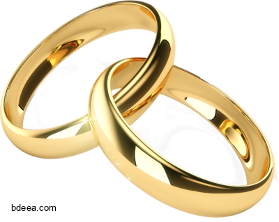 صور دبل خطوبة وزواج ذهبية مميزة Two gold-colored wedding rings