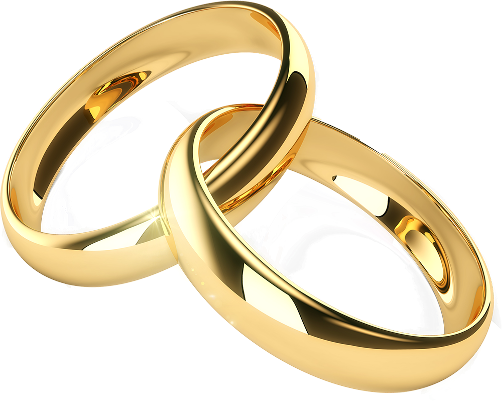 صور دبل خطوبة وزواج ذهبية مميزة Two gold-colored wedding rings