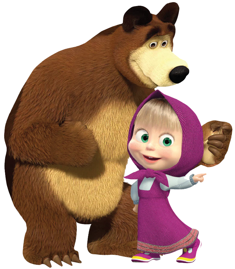 صورة ماشا والدب رسوم متحركة بدون خلفية Masha and the Bear png