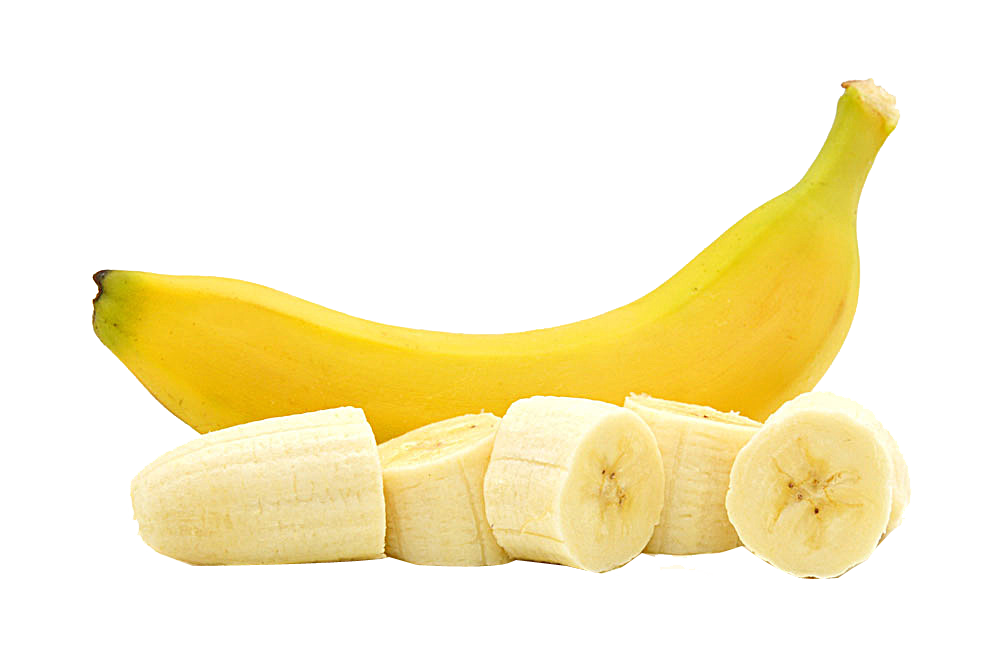 صورة موزة مقطعة لذيذة banana fruit png