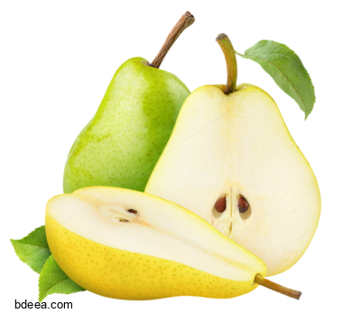 صورة فاكهة الانجاص كمثرى اجاصة صفراء ناضجة pear fruit png