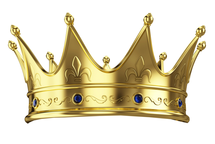 صورة تاج ذهبي ملكي عالي الدقة بدون خلفية Graphy Crown King