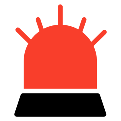 ايقونة اشارة طوارئ ضوء لون احمر للمركبات Emergency Light PNG