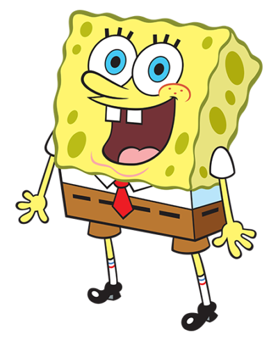 صورة سبونج بوب فاتح فمه متفاجئ عالية الدقة Spongebob Squarepants PNG