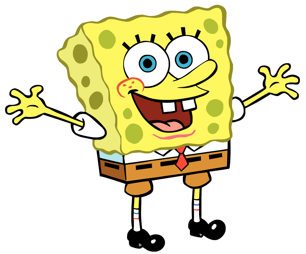 صورة سبونج بوب يفتح يديه سبونج فرحان جودة عالية SpongeBob PNG