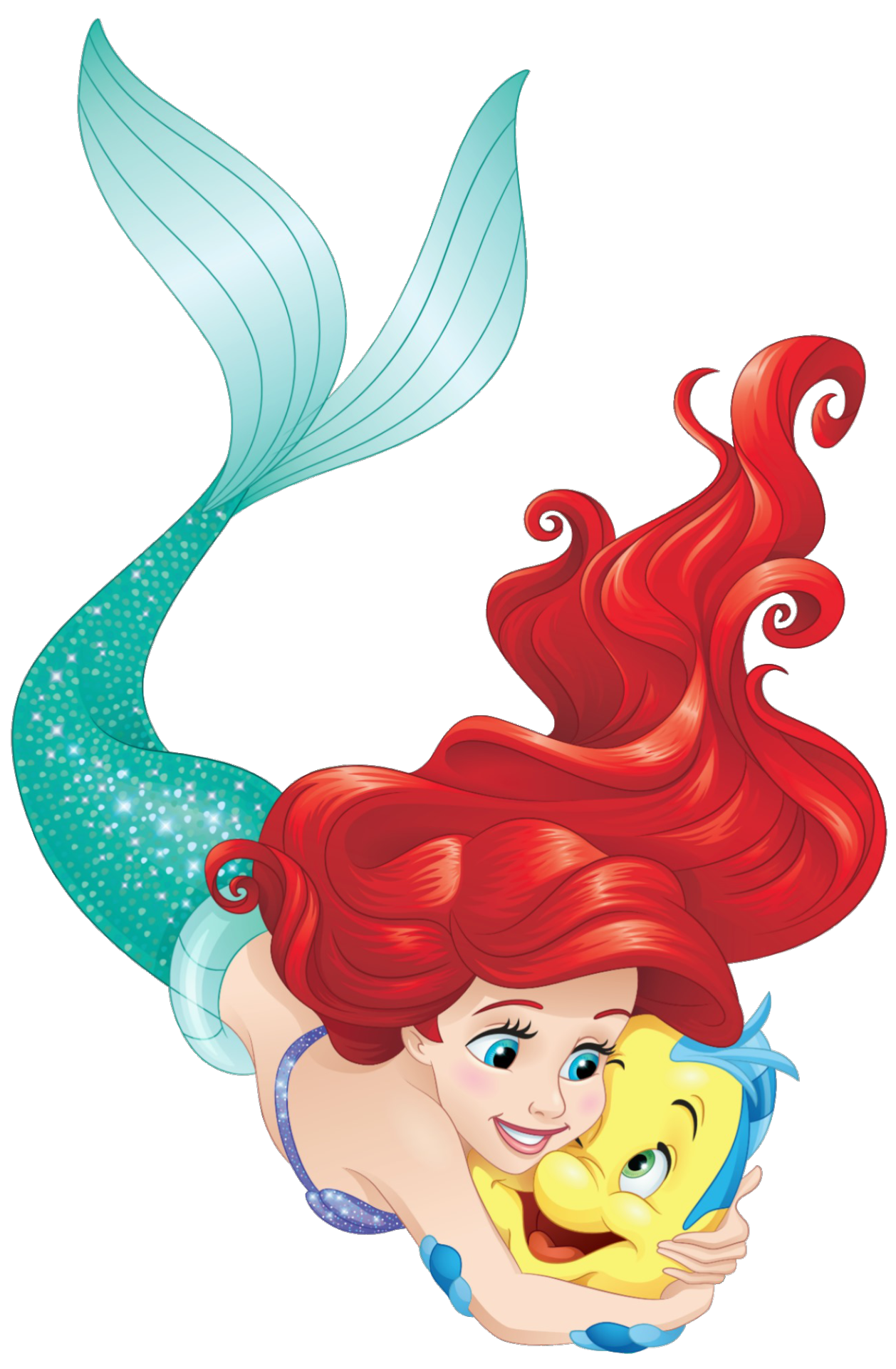 الاميرة ديزني آريل تحضن سمكة حورية البحر من ديزني Disney Ariel