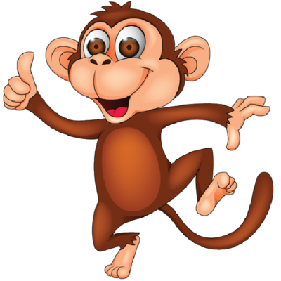 صورة قرد بني كرتون رسوم عالية الدقة لطيف Monkey Cartoon PNG