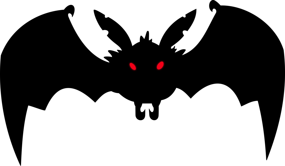 صورة خفاش اسود سلويت رسوم عالي الدقة Black Bat PNG