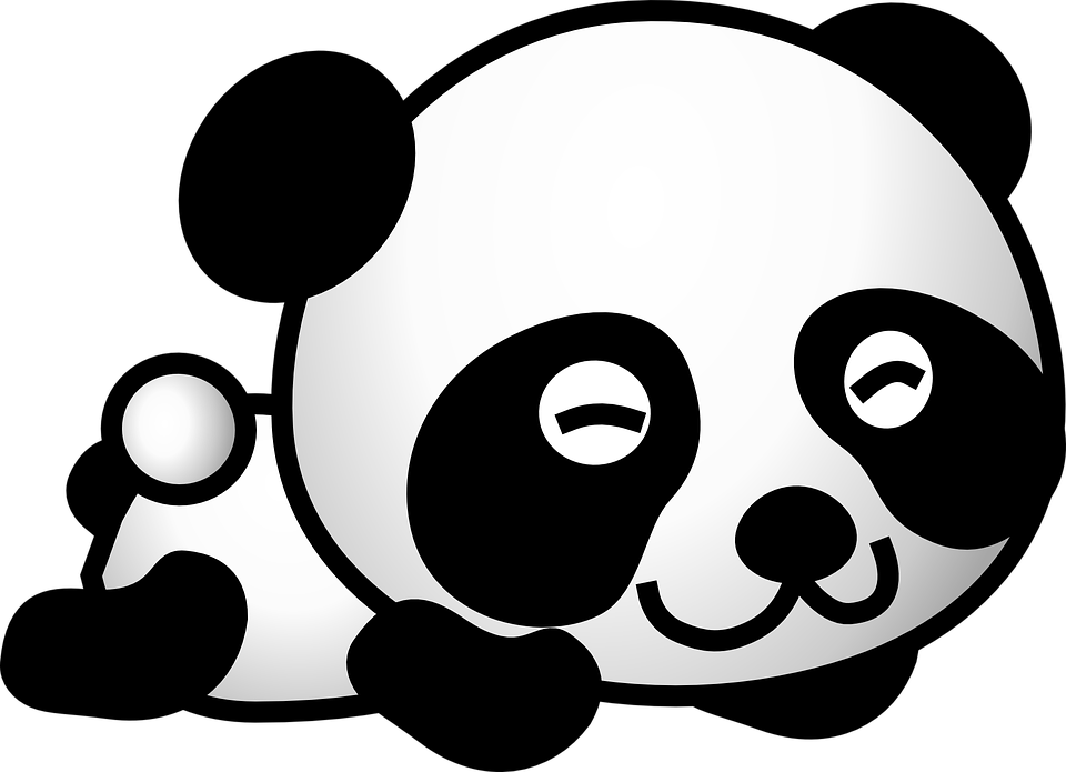 صورة كرتون دب باندا صغير بيبي مرح Panda Cartoon PNG