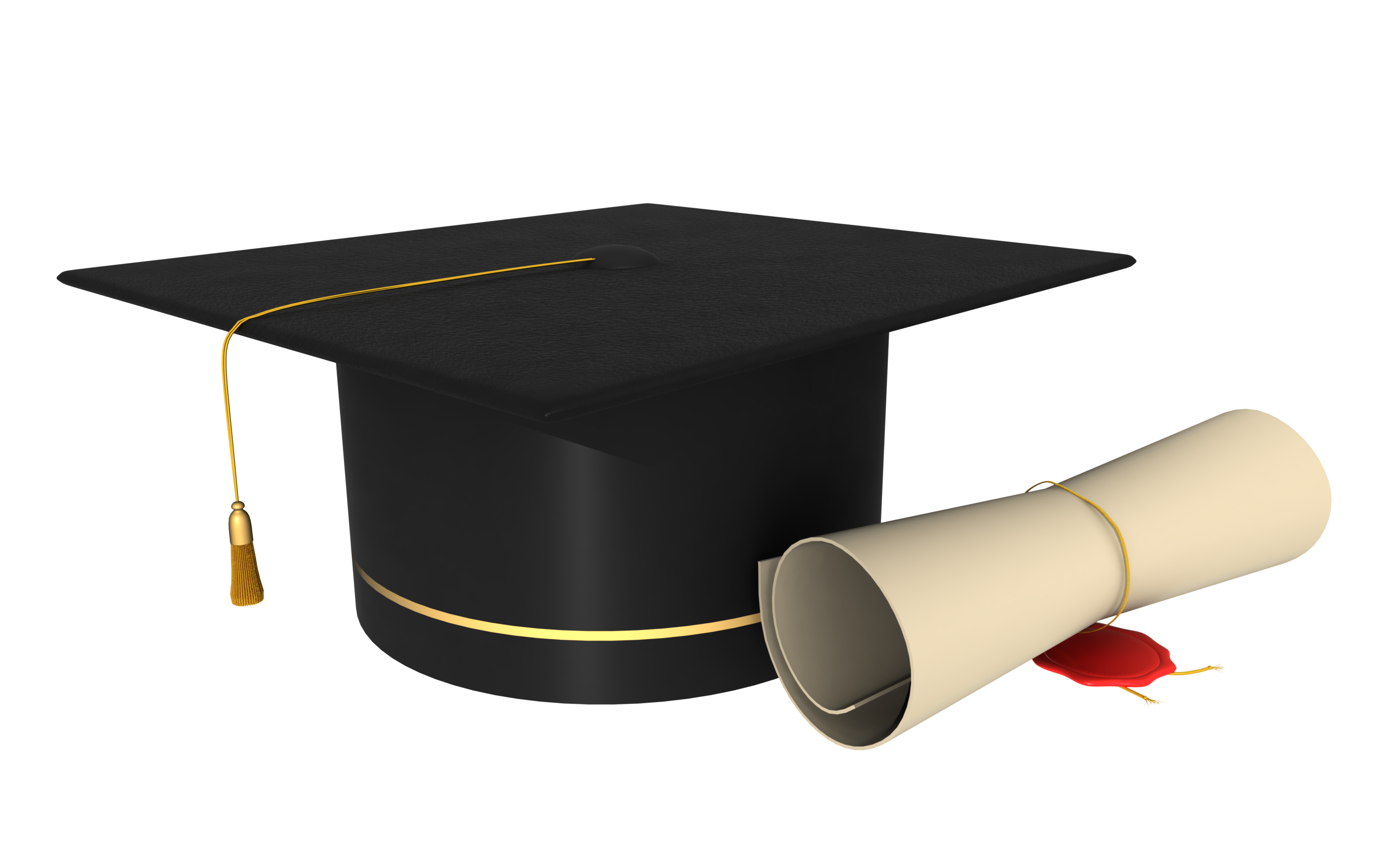 صورة قبعة خريج مع شهادة فيكتور رسوم عالية الدقة Graduation Cap PNG