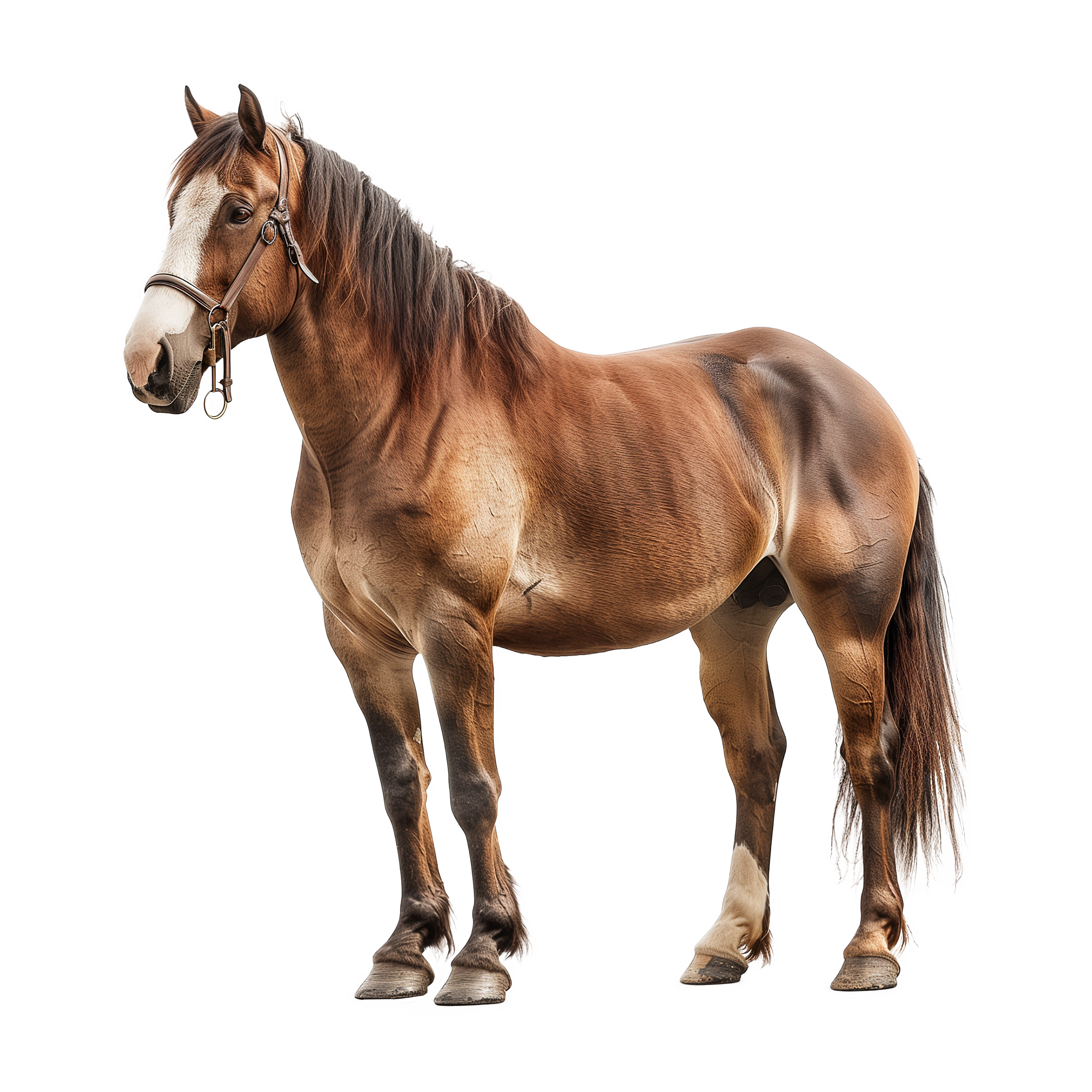 صور حصان كبير لون بني ذكر حقيقي عالي الدقة Beautiful Brown Wild Horse