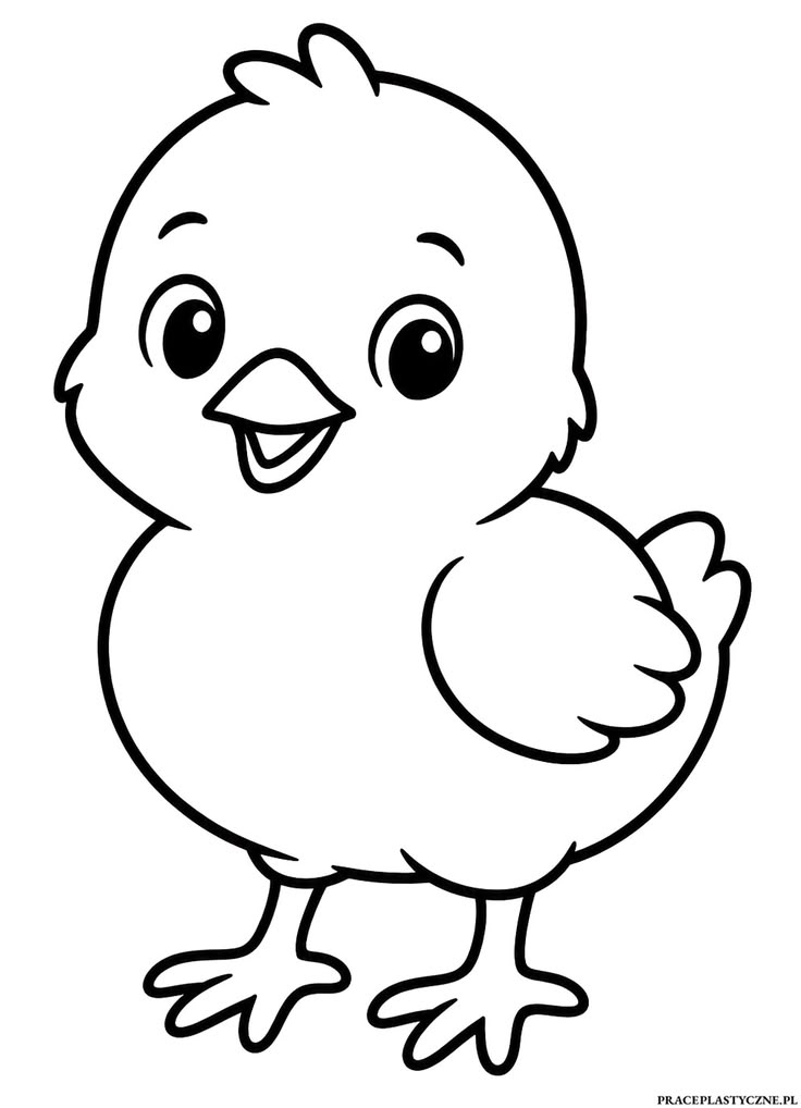 صورة رسمة كتكوت صغير للتلوين للاطفال Chicken Drawing